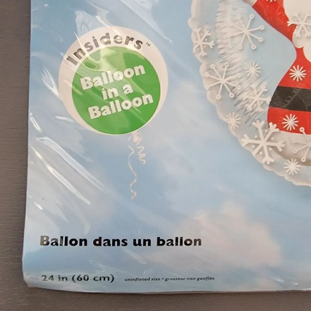 Balloon in a Balloon. Santa and Reindeer and Snowman Foil Balloons.